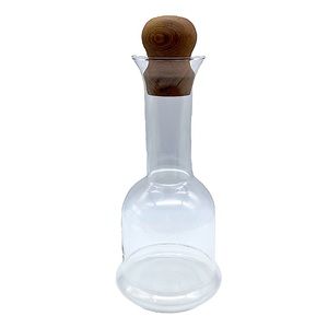 Vintage Dansk glass wine carafe with teakwood stopper
